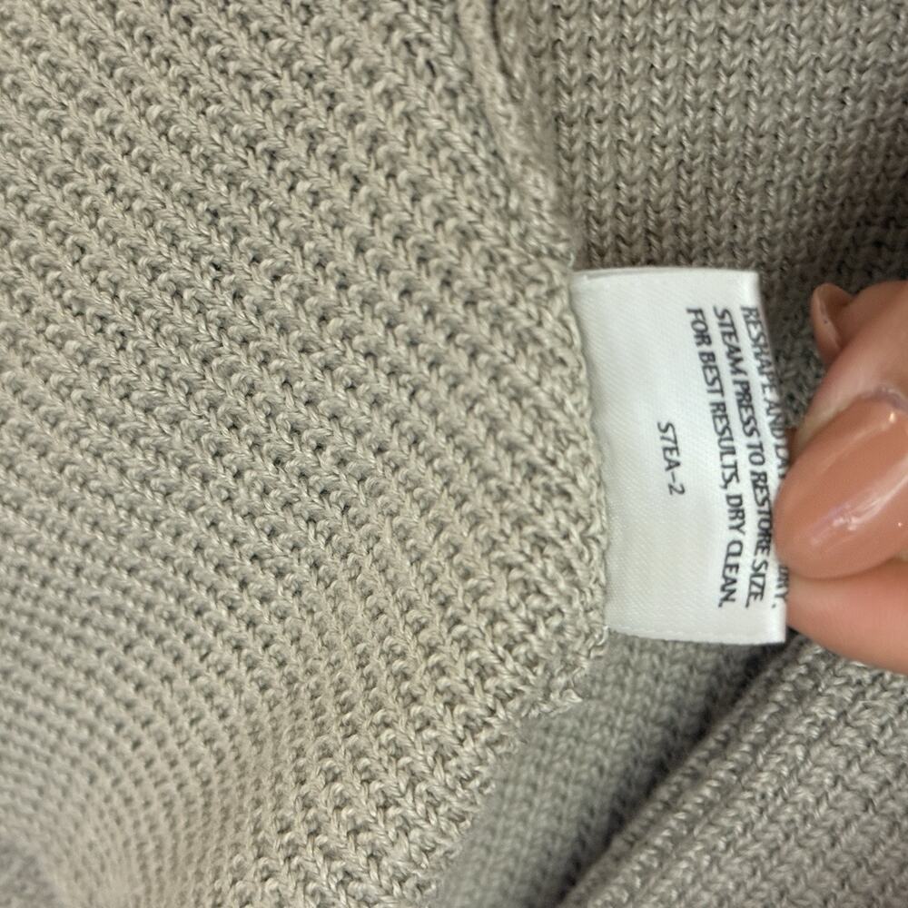 EILEEN FISHER Cardigan Petite PM Linen Open Knit Open Front Long Sleeve Beige - Picture 5 of 13